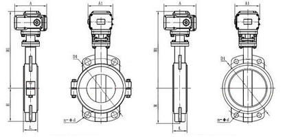 電動(dòng)襯氟蝶閥結(jié)構(gòu)圖